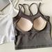 Women's White Strappy Camisole Top With Built-in Bra - U-Neck Slim Fit Pure Desire Style Summer Vest_ecoleips.com