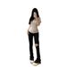 Popular Deep V-neck Front Shoulder Foreign Style Short-sleeved Summer 2026 Korean Version Of Basic Slim And Thin Premium Ice Silk Top_ecoleips.com