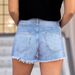 Women's Slim Fit Distressed Denim Shorts Casual Sexy Frayed Fashion_ecoleips.com