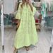Women's Clothing Summer And Autumn French V Neck Trumpet Sleeve Lace Hollow Solid Color Sexy Long Dress For Women_ecoleips.com