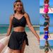 Women's High-Waist Bikini Set – Sexy Two-Piece Swimwear, Solid Color, Adjustable Fit, Quick-Dry Fabric_ecoleips.com