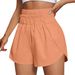 2025s Spring Summer New Women's With Bowknot High Waist Elastic Loose Sports Casual Shorts_ecoleips.com
