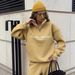 Independent Station Letter Printing Long-sleeved Sweater Trousers Casual Suit Oversize Jumper Sweatpants Two-piece Set_ecoleips.com