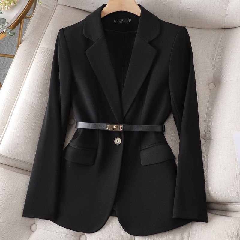 Women's Solid Color Professional Casual Fashion Versatile Simple Temperament Small Suit Women_ecoleips.com