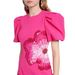 K Fashionable New Heavy Industry Nail Bead Sequin Three-dimensional Flower Short Sleeved Dress Small Formal Dress_ecoleips.com