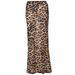 Sensual Leopard Print Mesh Mermaid Skirt For Women - Stretchy Bodycon Mini Skirt With Sheer Overlay For Night Out & Club Wear_ecoleips.com
