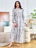 Verve MT385 Robe Garment Factory New Style Rhinestone Collar Beaded Evening Dress Muslim_ecoleips.com