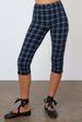 Women's Plaid Cropped Pants European American Style Straight Leg Casual Stretchy Slim Fit Capri Trousers for Spring/Autumn & Summer_ecoleips.com