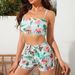 Women's Clothing Three Piece Swimsuit Set High Waisted Long Sleeved Boxer Briefs Bikini_ecoleips.com