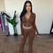 2024 Winter New European And American Hot-Selling Women's Clothing Zipper Long-Sleeve Hooded Top Flared Long Pants Set_ecoleips.com