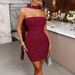 Sparkly Sequin Strapless Bodycon Maxi Dress Women Evening Nightclub Party Wear_ecoleips.com