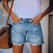Women's Clothing Shorts Straight Pants Washed Holes Versatile Women's Jeans_ecoleips.com