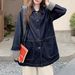 Salt-style Plaid Patchwork Mid-length Denim For Women, 2026 Spring/autumn New Model, Loose Fit, Slimming, Versatile_ecoleips.com