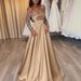 2026 European And American Cross-border Women's Banquet Long-sleeve Elegant Lady Hostess Evening Dress With Sequins For_ecoleips.com