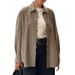 Spring/Summer Retro Chic Khaki Knit Suede Fleece Loose Collar Shirt With Sleeveless Design Versatile And Stylish Women_ecoleips.com