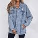 Women's Oversized Denim Jacket New Boyfriend Style Ripped And DistressedRelaxed Everyday Wear Comfortable Feshion_ecoleips.com