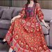 Bohemian Ethnic Style Travel Photography Flared Embroidered Long Dress For Women Wholesale_ecoleips.com