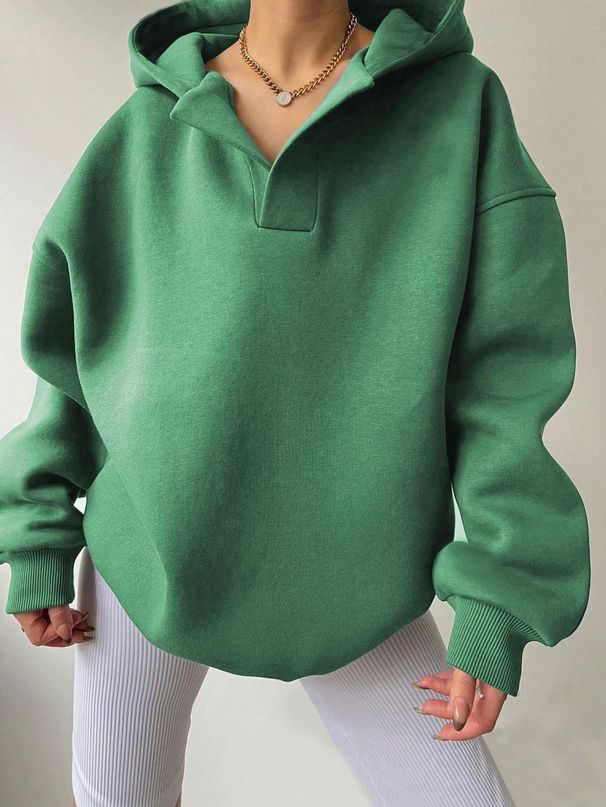 Men's & Women's Oversized Hooded Sweatshirt - Streetwear Pullover With Drop Shoulder Design, Soft Polyester Blend, Unisex Casual Long Sleeve Hoodie_ecoleips.com