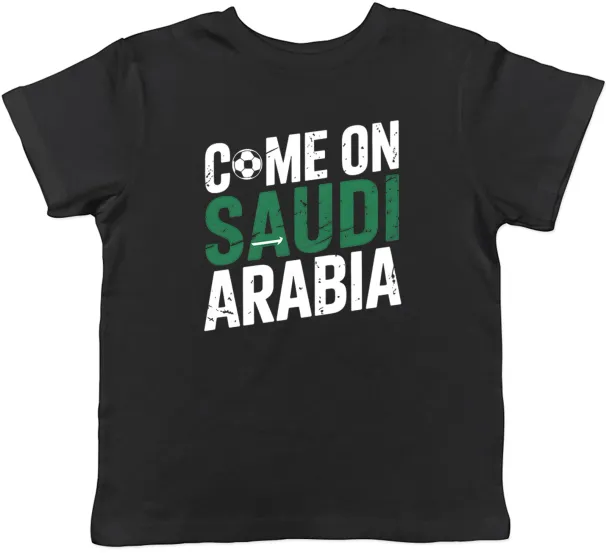 Women's T-Shirts Come On Saudi Arabia Supporter Football Fan Kids T-Shirt Boys Girls Gift_ecoleips.com