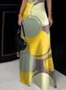 Freeacy Women's Sexy Printed Skinny Dress High Neck Sleeveless High Waist Pleated Party Dress Floor Length Evening Dresses_ecoleips.com