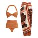 Women's Clothing Women's One Shoulder Bikini Retro Style Swimsuit Set Quick-Dry Polyester Mesh Splicing Modest Coverage Two Piece Summer Beachwear_ecoleips.com