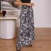 K New Printed Comfortable And Casual Wide Leg Pants For Women_ecoleips.com