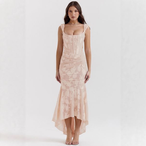 European And American Style Cross-border 2026 Summer Hot-selling New Sleeveless Sexy Fashion Off-shoulder Corset Bodycon_ecoleips.com