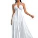 New European And American Summer Style Solid Color Strapless Sexy Backless Strap Dress For Seaside Vacation_ecoleips.com