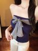 Stylish Alluring Striped Bow Ties, Sexy And Trendy, With A Waist-cinching Design, Popular On Social Media,_ecoleips.com