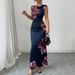 Trendy New Arrival Sleeveless Printed Bodycon Dress Elegant Temperament Slim Hip Wrap Dress For Women Fashion Clothing_ecoleips.com