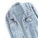 Women's Pearl Rhinestone Denim Jacket Light Blue Washed Distressed Loose Fit Y2K Style_ecoleips.com