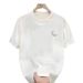 Short Sleeve Men's T-Shirt Trendy 2025 Summer New Loose Simple Heavyweight Couple Casual Top_ecoleips.com