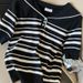 Women's Clothing Summer New Ins Design Lapel Striped Top T Shirt Ice Silk Sweater Female_ecoleips.com
