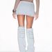 Women's Clothing Light Blue Denim Mini Skirt For Women European American Style Cross Strap Bodycon Skirt Mini-Length Fashion_ecoleips.com