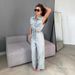 Women's Clothing Autumn Sleeveless Heavy Denim Jumpsuit Women's High End Lace Up Waist Denim Jumpsuit_ecoleips.com
