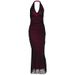 Summer New Arrival Women Dress Sexy Halter Neck Sheer Mesh Pure Desire Style Sleeveless Dress For Women Summer Daily Wear_ecoleips.com