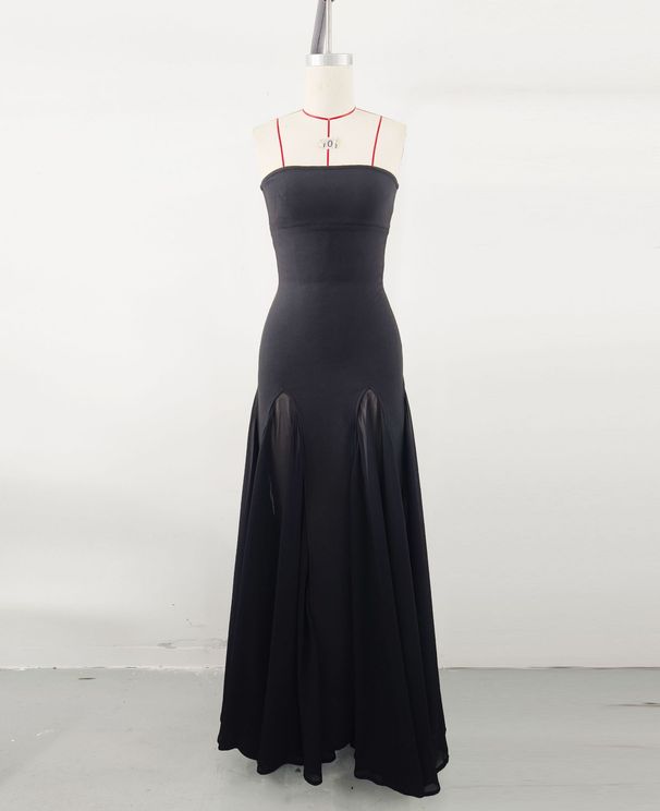 Women's Clothing Mesh Splicing Dress Banquet Skirt_ecoleips.com