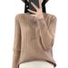 Designed Round Neck Tie Buckle Base Shirt For Women V-Neck Fashionable Slim Fit Inner Sweater Early Autumn Knitted Top_ecoleips.com