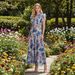 Women's Spring/Summer Stand Collar Dress Patchwork Water Soluble Lace Flutter Sleeves_ecoleips.com
