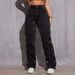 Women's Clothing New Denim Non Elastic Hip Hop Detachable Multi Button Stitching Straight_ecoleips.com