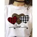 Women's Vintage Leopard Heart Print Round Neck T-shirt For Foreign Trade_ecoleips.com