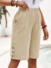 K New Shorts, Cropped Pants, Women's Solid Color Pants, Straight Leg Pants_ecoleips.com