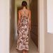New Sexy Printed Long Dress Style Spring Summer Collection Casual Fashion Backless Tie Up Suspender_ecoleips.com