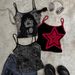 Summer Camisole Tank Top for Women Sexy Slim Fit Sleeveless Red Black Five Pointed Star Print European American Style_ecoleips.com