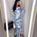 Modest Abaya Dress Women's Floral Print Chiffon Dress Spring Season Designed_ecoleips.com