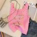 Letter Dopamine Print Camisole For Hot Girls, Versatile Summer Sleeveless Slim-fit Short Top_ecoleips.com