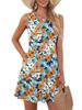 Summer Women's Loose Dresses Casual Sleeveless Pocket Tank Mini Dress Retro Women's O-Neck Flowers Print Vest Beach A-Line Dress_ecoleips.com