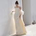 Elegant French Satin Mermaid Wedding Dress For Bride, Nature-Inspired Sweetheart Neckline Gown For Garden Ceremony_ecoleips.com