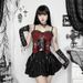 Black Heavy Metal Sexy Girl Skirt for Women XS24279 Halloween Streetwear Hot Versatile Bodycon Mini Skirt_ecoleips.com