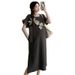 205 Summer New Korean Fashion Printed Maternity Dress_ecoleips.com